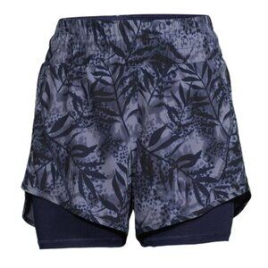 Avia Women's High Rise Running Shorts with Bike Liner, Tropical Fade